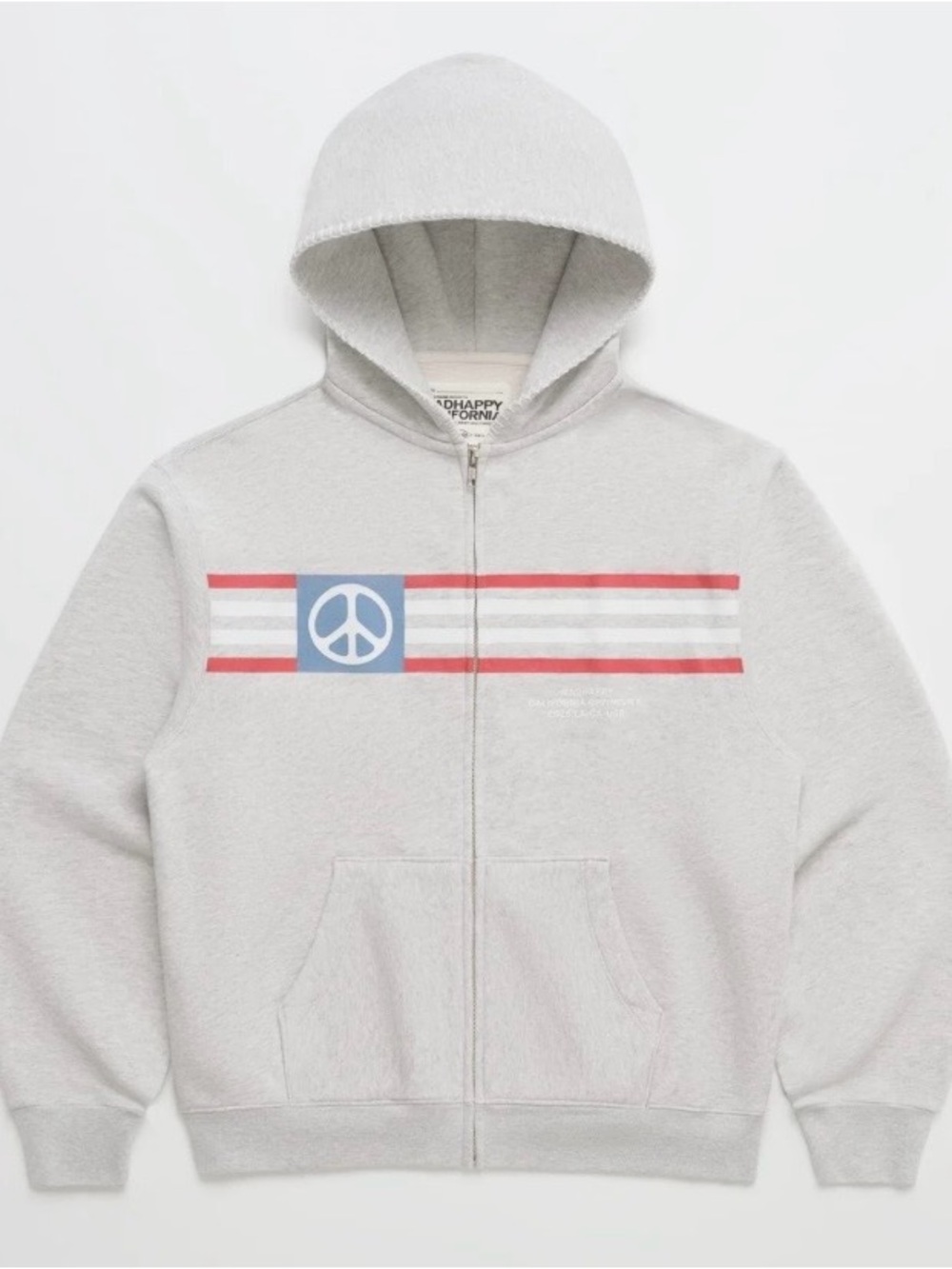 Madhappy California peace zip jacket Sz XS - Picture 2 of 4